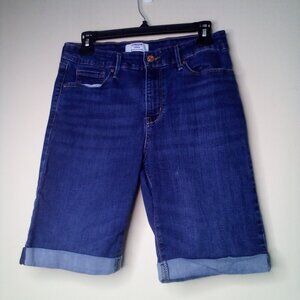 Denizen Levis Shorts Women 8 Bermuda Roll Hem Denim Blue